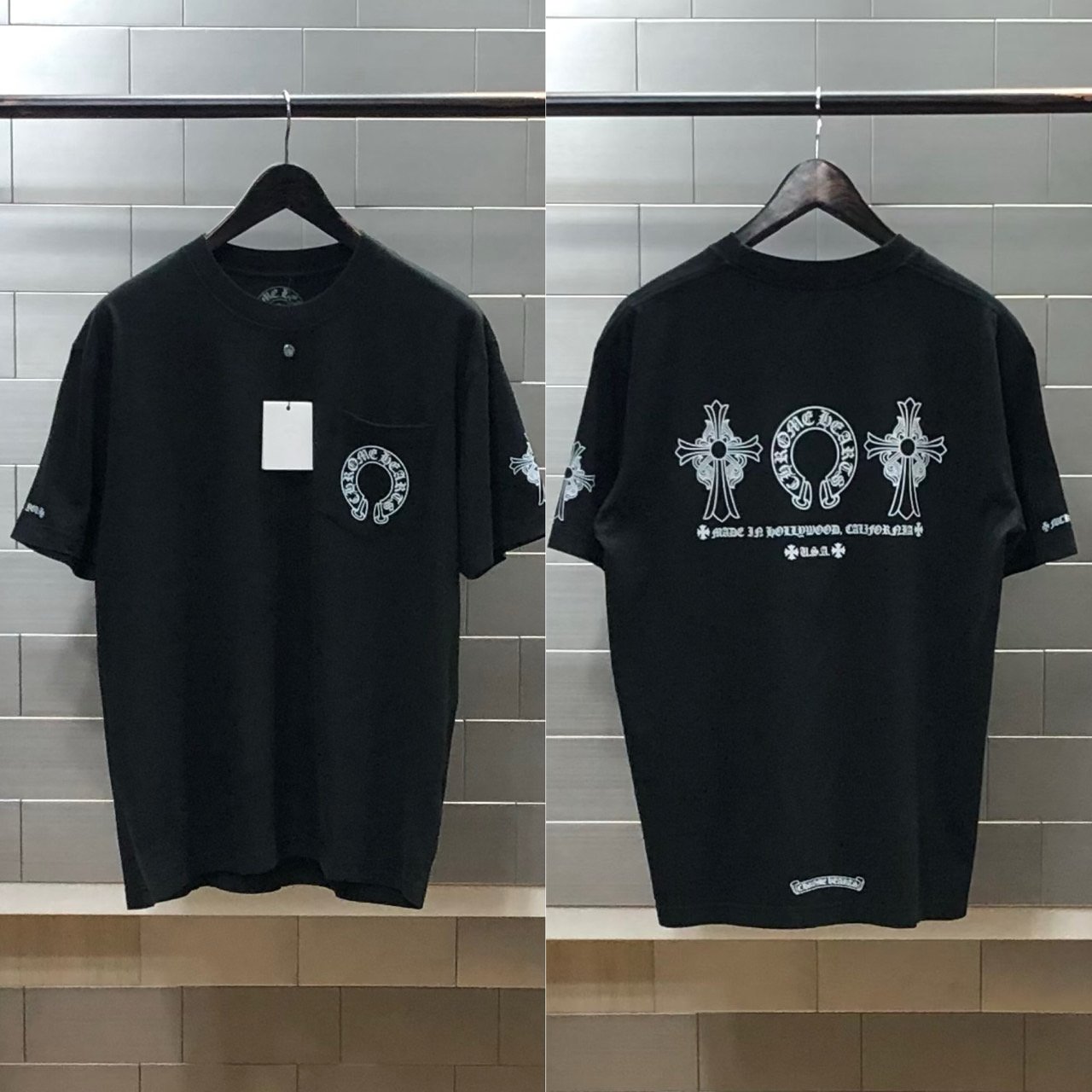 CHROME HEARTS 크롬하츠 더블크로스 포켓 반팔