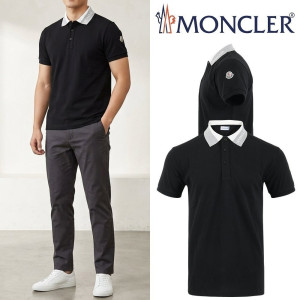 MONCLER 몽클레어 이니셜 넥 로고 카라T 2COLOR