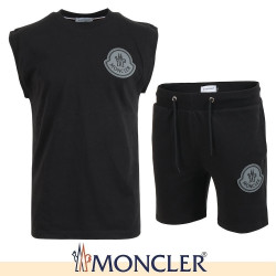 MONCLER 몽클레어 빅로고 민소매 나시T & 반바지 셋업  2COLOR