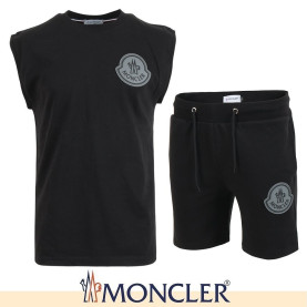 MONCLER 몽클레어 빅로고 민소매 나시T & 반바지 셋업  2COLOR