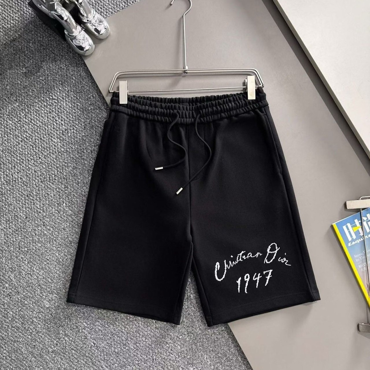 DIOR 디올 자수 밴딩 반바지