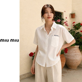MIUMIU 미우미우 포켓 스티치 셔츠 3COLOR