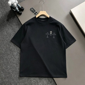 CHROME HEARTS 크롬하츠 트리플 크로스 패치 티셔츠