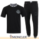 MONCLER 몽클레어 빅 레더 로고 반팔 & 긴바지 셋업