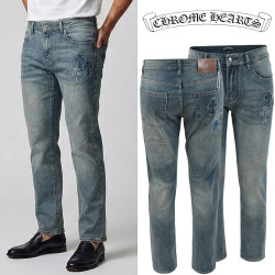 CHROME HEARTS 크롬하츠 트리플 크로스 워싱 슬림 일자진