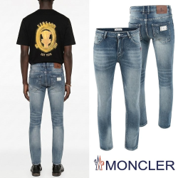 MONCLER 몽클레어 플레이트 노블자수 워싱 슬림진