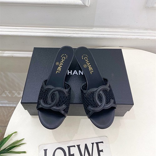 CHANEL 샤넬 여성용 슬리퍼 (굽높이4.5CM) C90378 2COLOR