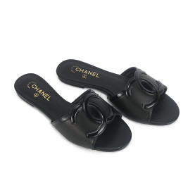 CHANEL 샤넬 CC로고 램스킨 뮬