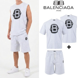 BALENCIAGA 발렌시아가 히든 로고 프린팅 3p 오버핏 셋업