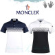 MONCLER 몽클레어 가슴 사선 라인 카라 반팔