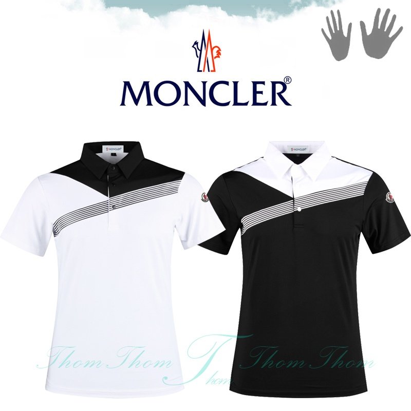 MONCLER 몽클레어 배색 단가라 카라 반팔