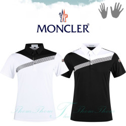 MONCLER 몽클레어 배색 단가라 카라 반팔