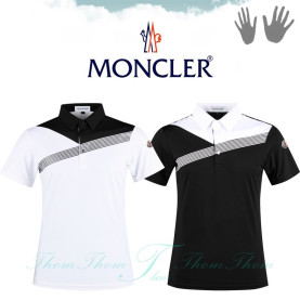MONCLER 몽클레어 배색 단가라 카라 반팔