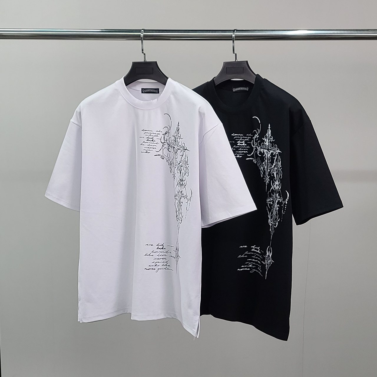 CHROME HEARTS 크롬하츠 십자레터링 오버핏 반팔티