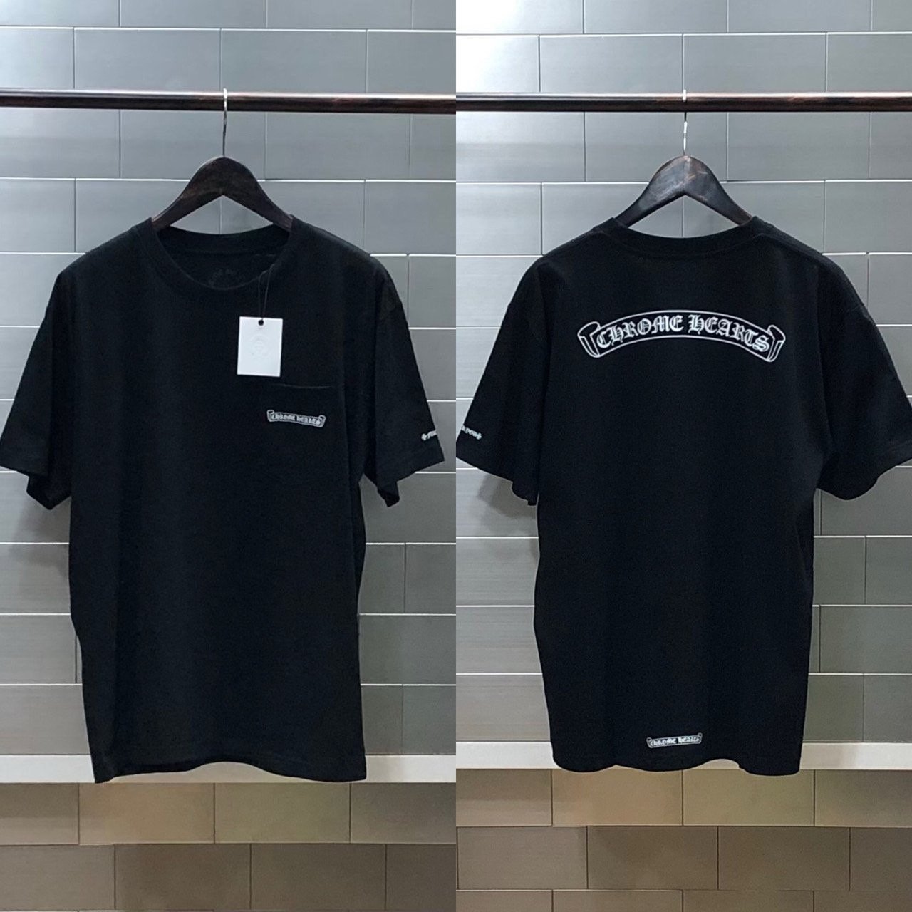 CHROME HEARTS 크롬하츠 스크롤 로고 반팔