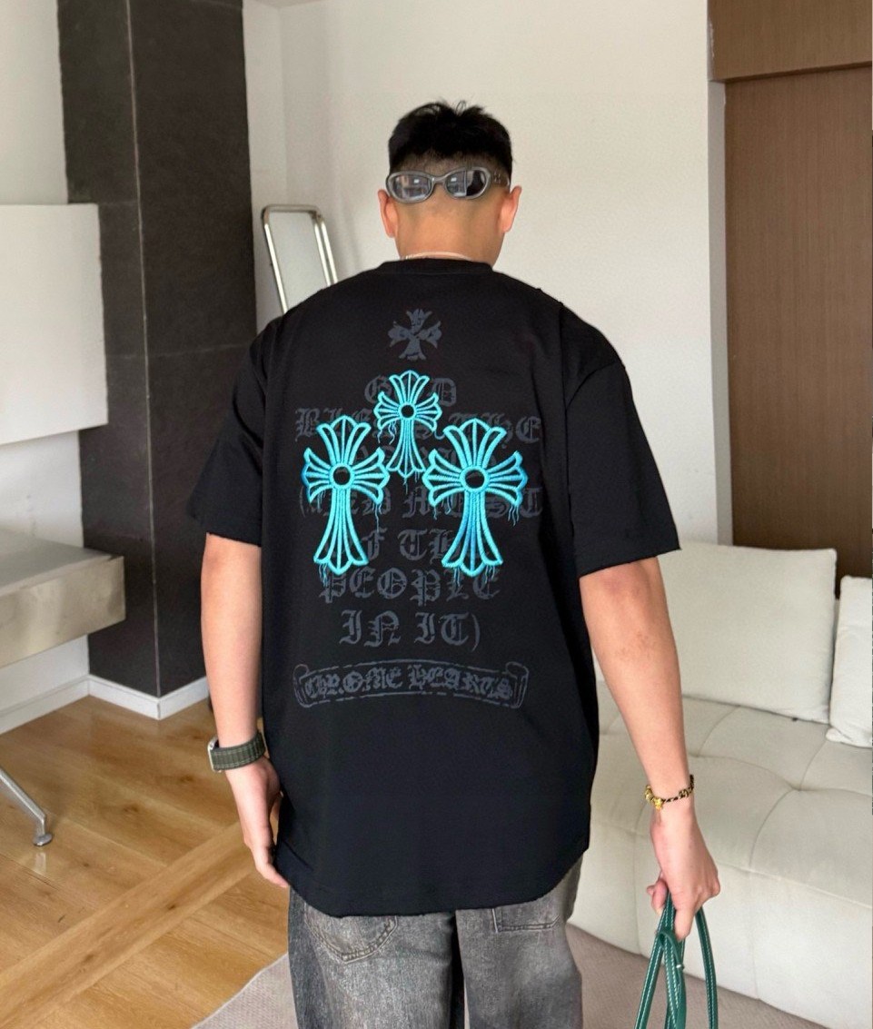 CHROME HEARTS 크롬하츠 트리플 크로스 엠브로이더드 티셔츠