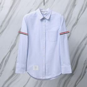 THOM BROWNE 톰브라운 013 우먼 RWB 암밴드 스트라이프 옥스포드 셔츠