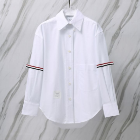 THOM BROWNE 톰브라운 016 우먼 RWB 암밴드 옥스포드 셔츠