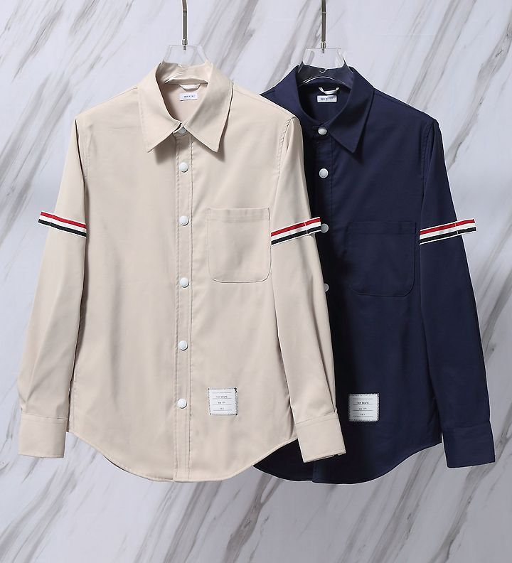 THOM BROWNE 톰브라운 003 RWB 암밴드 나일론 셔츠 자켓