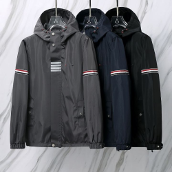 THOM BROWNE 톰브라운 005 RWB 암밴드 테크니컬 나일론 후드 윈드브레이커