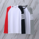 THOM BROWNE 톰브라운 026 RWB 컬러 블록 사선 래글런 롱 슬리브