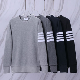 THOM BROWNE 톰브라운 107 클래식 사선 와플 스웨트 셔츠