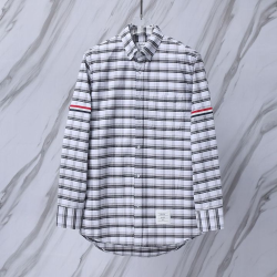 THOM BROWNE 톰브라운 511 RWB 암밴드 타탄 체크 옥스포드 셔츠