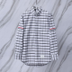 THOM BROWNE 톰브라운 511 RWB 암밴드 타탄 체크 옥스포드 셔츠