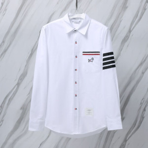 THOM BROWNE 톰브라운 517 헥터 RWB 포켓 사선 옥스포드 셔츠