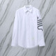 THOM BROWNE 톰브라운 520 스네이크 사선 옥스포드 셔츠