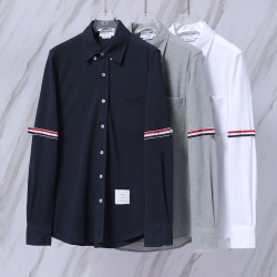 THOM BROWNE 톰브라운 711 RWB 암밴드 PK 코튼 셔츠