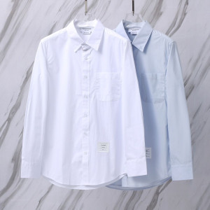 THOM BROWNE 톰브라운 801 히든 RWB 포플린 코튼 셔츠