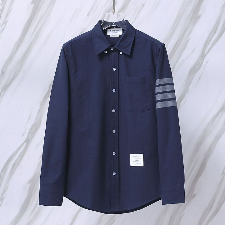THOM BROWNE 톰브라운 908 사선 트윌 코튼 셔츠