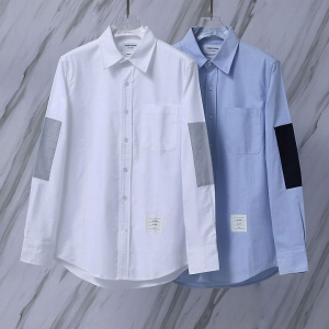THOM BROWNE 톰브라운 909 엘보우 패치 옥스포드 셔츠