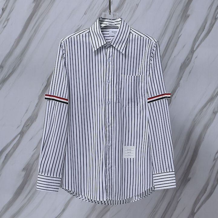THOM BROWNE 톰브라운 911 RWB 암밴드 스트라이프 코튼 셔츠