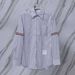 THOM BROWNE 톰브라운 911 RWB 암밴드 스트라이프 코튼 셔츠
