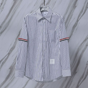 THOM BROWNE 톰브라운 911 RWB 암밴드 스트라이프 코튼 셔츠