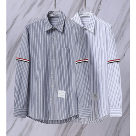 THOM BROWNE 톰브라운 922 RWB 암밴드 스트라이프 코튼 셔츠