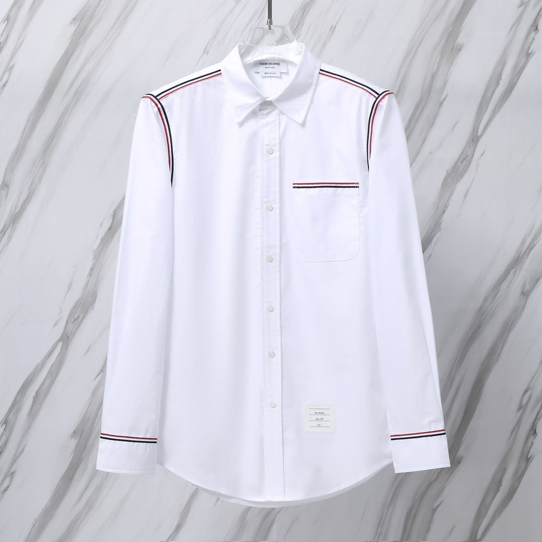 THOM BROWNE 톰브라운 930 RWB 라인 옥스포드 셔츠