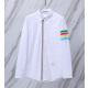 THOM BROWNE 톰브라운 987 멀티 컬러 사선 RWB 지퍼 옥스포드 셔츠