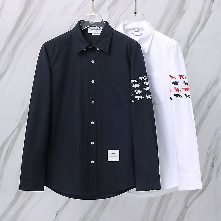 THOM BROWNE 톰브라운 993 애니멀 사선 옥스포드 셔츠