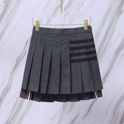 THOM BROWNE 톰브라운 002 우먼 사선 토날 레이어드 플리츠 스커트