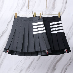 THOM BROWNE 톰브라운 005 우먼 사선 레이어드 플리츠 스커트