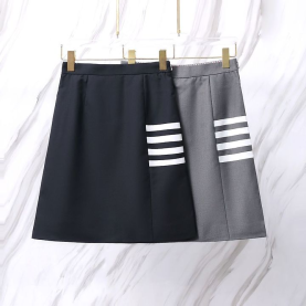THOM BROWNE 톰브라운 010 우먼 사선 A라인 스커트