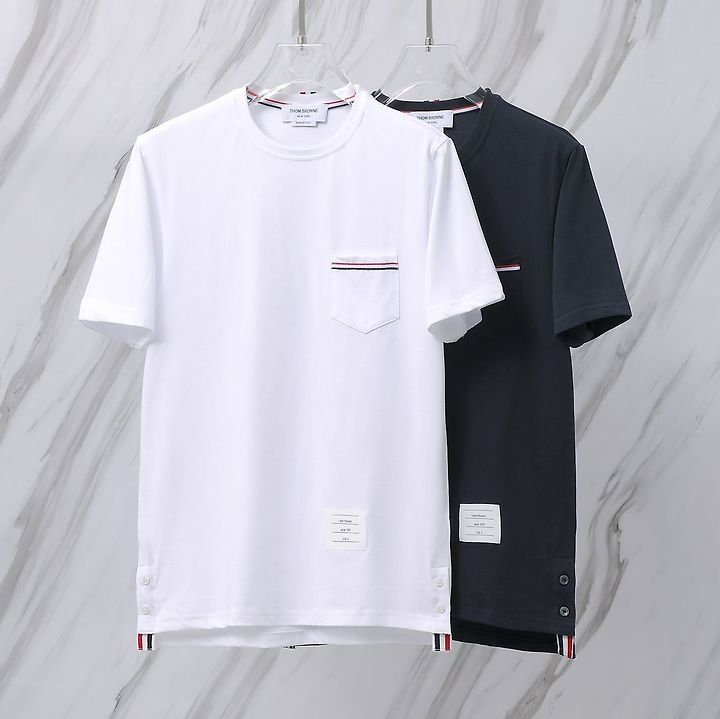 THOM BROWNE 톰브라운 001 RWB 포켓 코튼 반팔