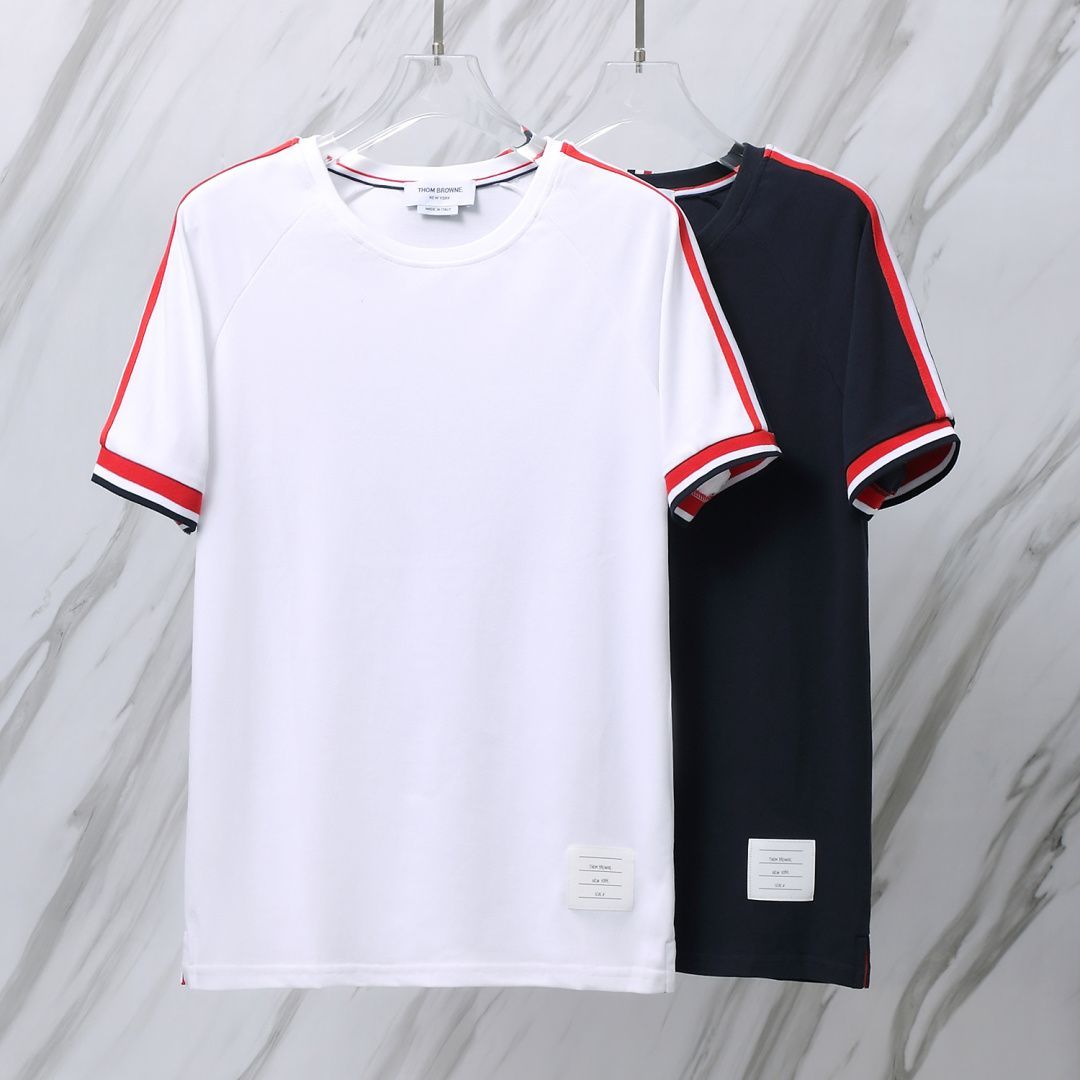 THOM BROWNE 톰브라운 006 RWB 라인 코튼 반팔