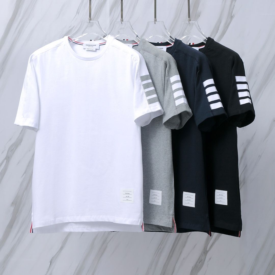 THOM BROWNE 톰브라운 011 클래식 사선 코튼 반팔