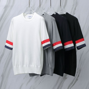 THOM BROWNE 톰브라운 025 RWB 볼드 니트 반팔