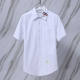 THOM BROWNE 톰브라운 029 RWB 칼라 옥스포드 반팔 셔츠