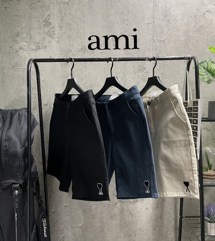 AMI 아미 자수 면팬츠